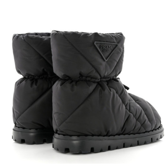 NWT$1,120 PRADA Blow 19 Quilted Nylon Drawstring Winter Snow Bootie Boot Sz 39.5 - Picture 6 of 16